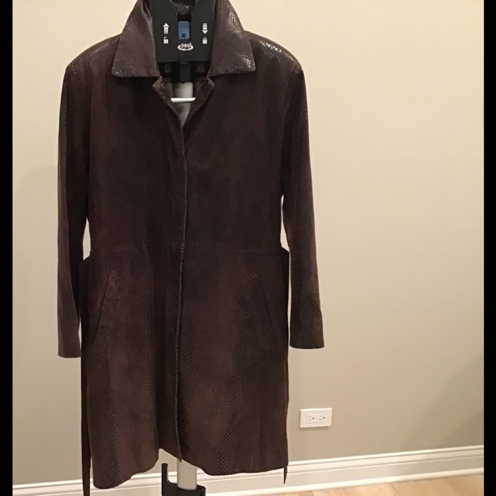 Real Leather snake embossed jacket/coat Size M. Like New condition